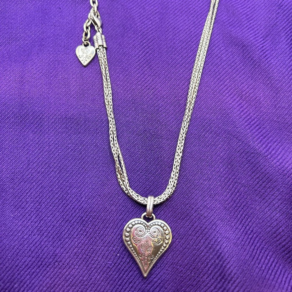 Brighton Ophelia Heart Necklace – Triple Strand Chain